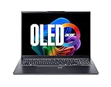 Acer Swift Go 16 AI OLED (SFG16-61-R5CB) AI Laptop, Copilot+ PC, 50 Tops, 16' WUXGA+ OLED 120Hz Display, AMD Ryzen Al 7 350, 32 GB RAM, 1 TB SSD, AMD Radeon 860M, Windows 11, QWERTZ Tastatur, grau