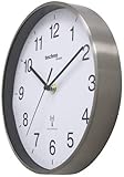 technoline kleine, analoge Funkwanduhr WT8925 in Silber, 25 cm
