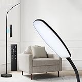 Stehlampe, LED Leselampe, moderne Stehleuchte, 3 Farbtemperaturen & Helligkeit, verstellbare Schwanenhals Ecklampe mit Fernbedienung & Touch Control für Wohnzimmer, Schlafzimmer, Büro (Länglich)