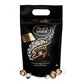 Lindt LINDOR Schokoladen Kugeln extra dunkel | ca. 80 Kugeln Edelbitterschokolade | Dunkle Schokolade mit 70% Kakao | Großpackung, Pralinen-Geschenk, 1kg