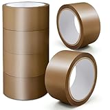 K-MART Packband, Industrielles braunes Verpackungsbänder, 6 Rollen, Geräuscharm – 48 mm x 66 m, Sicheres braunes Klebeband für Umzugskartons, Starkes Packband für den Umzug (6 Rollen)