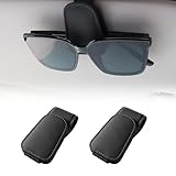 2 Stück Brillenhalter für Auto,Leicht zu Installieren Sonnenbrillenhalter Auto,Magnetisches Auto Brillenhalter,Brillenhalter Auto Sonnenblende,für Brillen,Tankkarten,Visitenkarten,Tickets usw