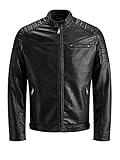 JACK & JONES Male Lederjacke Faux SBlack 2