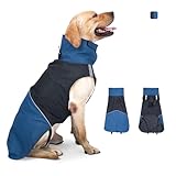 KunpengZen Hunter Hundemantel, Hundemantel Wasserdicht Sicheren Reflexstreifen und Verstellbarem Brustriemen, Regenjacke Hund mit Loch für Hundeleine, Outdoor Hunde Mantel für Kleine Mittlere Hunde