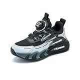 Kinderschuhe Jungen Sportschuhe Kinder Mädchen Laufschuhe Outdoor Turnschuhe Atmungsaktiv Sneaker Freizeit Leicht Hallenschuhe grau 40EU