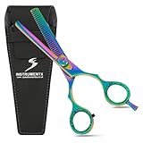 KATX Effilierschere, Professionelle Friseurschere zum Ausdünnen und Schneiden von Haaren, Edelstahl Gezahnte Haarschneideschere für Männer, Frauen und Kinder (6' Multicolor)
