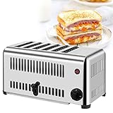 Toaster Mit Breiten Schlitzen, Langschlitztoaster FüR Bagels, Waffeln Und Toast, 5 BräUnungsstufen, Edelstahl, Herausnehmbares Tablett, Abbruch-/Bagel-/Auftaufunktionen,Fourpieces