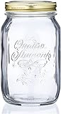 Einmachglas 1 Liter Quattro Stagioni 6er Set | 6 x Quattro Stagioni 1000ml von Bormioli Rocco, weiß