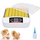 SLGGPJBU Eierbrüter mit eingebautem LED-Kerzer, 56 Eier Geflügelbrüter Temperatur Luftfeuchtigkeitskontrolle Automatisches Drehen Huhn Ente Taube Wachtel