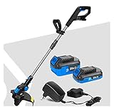 Elektrischer Rasenmäher, 20 V, Lithium-Ionen-Akku, kabelloser Rasenmäher, 30,5 cm (12 Zoll) automatischer Freigabe-Fadenschneider, Gartenarbeitswerkzeuge (Farbe : 20V-Coil-Se