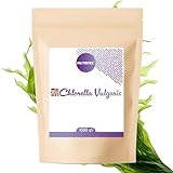 Nutritec 100% Chlorella Vulgaris 1000 Presslinge - 500 mg Alge je Presslinge ohne Zusätze, hochdosiert, vegan - 5000 mg Chlorella,112,5 mg Chlorophyll, 20 mg Carotiniode pro Tagesdosis