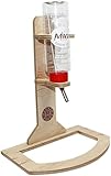 Getzoo Tränke aus Holz + 320 ml Trinkflasche von Classic I Flexible Platzierung & Natürliche Passform I Optimale Hygiene I Großes Fassungsvermögen