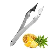 Erdbeer-Entkerner-Entferner – Ananas-Augenschäler | Erdbeer-Huller-Stielentferner | Ananas-Entkerner und -Schneidewerkzeug | Ananasschäler aus Edelstahl | Küchenhelfer, Pinzette,Schäler,Utensilienclip