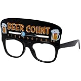 Folat 24087 Partybrille - Bierzähler - Beer Count - Schwarz - Festbrille, Mottoparty, Karneval, Bierfestbrille