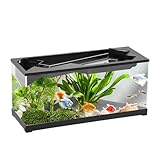 Small Fish Tank – Nano Aquarium Starter Kit mit Licht und LED-Filter, moderne Fischschüssel | kleines Aquarium für Betta Studio, Wohnzimmer, Konfigurationsbehälter