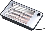 Rosenstein & Söhne Toaster: Flachtoaster für bis zu 4 Brötchen, 3 Heizelemente, Timer, 600 Watt (Tischtoaster, Brötchentoaster, Langschlitztoaster)