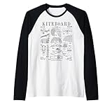 Kiteboarding Kitesurfen Kiteboard Surfer Vintage Patent Raglan
