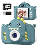 Kinderkamera, Gofunly Kinder Kamera 1080P 2,0-Zoll-Bildschirm Fotoapparat Kinder mit 32GB-Karte Selfie Digitalkamera Fotokamera für 3-12 Jahre Jungen und Mädchen Weihnachten Spielzeug