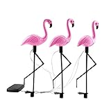 Irishom LED-Flamingo-Solar-Power-Licht für den Außenbereich, Wasserdicht, für den Hof, Garten, Leuchtende Rosa Farbe