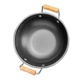 MOTHNUR Wok mit Griffen Antihaftbeschichtete Pfanne für Herdarten für Zuhause Vielseitige Kochpfanne Hitzebeständig und Langlebig