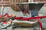 7L Manuelle Obstmühle Obsthäcksler Apfelpresse Fruchtmühle aus Edelstahl - Mühle mit Handkurbel für Äpfel, Beeren, Apfelsaft & Apfelwein