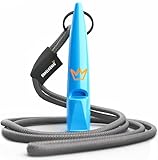 Rudelkönig Hundepfeife für Rückruf - Professionelle Trainingspfeife mit genormter Frequenz und Pfeifenband - Erziehungshilfen für Hunde