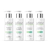 Naturous Natürliche Keratin-Glättungsbehandlung für das Haar, natürliche Inhaltsstoffe für glattes, seidiges, glattes Haar, 6,76 Oz (4 PACKUNG)