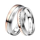 DOOSTI Partnerringe/Freundschaftsringe HOPE BICOLOR Chirurgischer Edelstahl 316L – inkl. Gratis Gravur