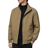 DUHENWU Herren Bomberjacke Loose Fit Windjacke Leicht Sommer Übergangsjacke Mit Taschen Cargo Outdoorjacke Stehkragen Arbeitsjacke Zip Up Fliegerjacke Männer Einfrabig Funktionsjacke