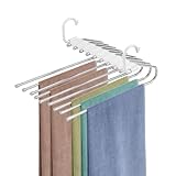 Hosenbügel für Schrank, Hosenständer | Rutschfestes Hosenregal mit 9 Schichten | Multifunktionaler Kleiderschrank-Organizer für Hosen, Jeans, Schal, Aufbewahrung