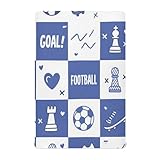 Baby-Bettlaken mit Fußball-Motiv, Blau / Weiß, kariert, für Jungen und Mädchen, 132 x 71 cm, sábanas de cuna para ni?a