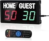 GAN XIN Anzeigetafel Elektronische, Tragbare LED Anzeigetafel 1.8 Zoll Digitale Scoreboard mit Fernbedienung für Basketball, Fußball, Volleyball
