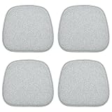 HAVARGO 4er Set Rutschfestes Stuhlkissen Stuhlauflage Kissen für Esszimmerstühle Waschbares Sitzauflage für Stühle im Büro Outdoor Indoor Garten-41 x 39 cm,Grau