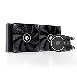 ID-COOLING FROSTFLOW X 240 CPU-Wasserkühler - AIO-Kühler 240mm CPU-Flüssigkeitskühler mit weißer LED, 2x120mm PWM-Lüfter, für Intel 1700/1200/115X und AMD AM5/AM4