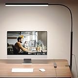 TROPICALTREE Schreibtischlampe LED dimmbar 11 Helligkeitsstufen & 5 Farbmodi 2700K-6500K, 80 LEDs CRI≥95, flexibler 360° Schwanenhals, USB mit Timer, Arbeitsplatzleuchte augenschonend