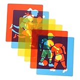 FONDOTIN 6 Stück Teiliges Sportschablonen für Wiederverwendbare Waschbare Malvorlagen mit Glatter Oberfläche Hohl Geschnittene Vorlagen für Einfache Sportbewegungen für Anfänger und
