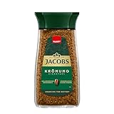 Jacobs Krönung löslicher Bohnenkaffee, Instant Kaffee, 200 g im Glas, für 112 Getränke