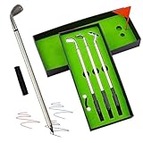 Crestgolf Geschenke für Männer Lustige Geschenke Golfstift minigolf Schreibtisch Set Golf Golfstift minigolf Geschenke 3 teiliges Golf Stifteset