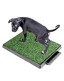 QWORK® Hundetoilette mit Kunstrasen, 63 x 51 cm, Waschbar hundeklo Welpenklo Pinkelmatte Wiederverwendbar Trainingsunterlage für Kleine Mittlere Hunde