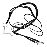 JOINPAYA Reiterrollen Pferdehalfter aus Seil Englische Zäume für Pferde Halfter für Pferde Pferdestallbedarf Strickhalfter Seilhalfter Pferdeseil Halfterpferd Nylon Black