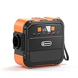 FlashFish Tragbare Powerstation 98Wh, 120W Solargenerator Akku 230V Mit AC,USB,Typ-C Ausgabe, Mobile stromgenerator Mit LED Licht für Reise,Camping,Wohnmobil und als Notstromaggregat