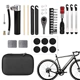 Fahrradreparaturwerkzeugkit & Fahrradreifenpumpe - Camping -Wartung | Radfahren Reifenreparatur Kit | Reifenreparatur -Kit zum Radfahren | Reparaturzubehörkit reparieren