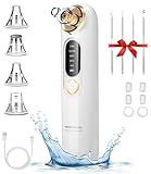 Taoxee Mitesser Entfernung Porensauger,Porenreiniger,Sauger Akne Entferner,gesicht sauger Mitesser,Pickelentferner,Mitesser sauger Akne Entferner Gerät,mit 5 Modi,mit 4 Austauschbare Saugköpfe