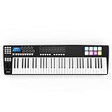 TARSHYRY MIDI -Tastatur -Controller 61 -Taste mit RGB -Backstreuit -Triggerpads USB -Kabel Schwarz