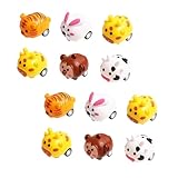 BRIGHTFUFU 12 Stück Teiliges Pull Back spielzeugauto Lustige Mini Fahrzeuge aus Langlebigem Material Verschleißfest Batteriefrei Kinderspielzeug für Jungen und Mädchen Sichere Kleinigkeiten