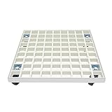 Robuster GFRP-Blumentopfwagen mit Rädern – großer Pflanzkübel für Garten-Blumentöpfe – Außen- und Innen-Blumentopf-Caddy – Weiß, 77 x 50 cm
