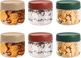 volumoon 6 Stück 280ml Glasdose mit Deckel, Vorratsgläser für Lebensmittel, Klein Vorratsdosen Luftdicht, Aufbewahrungs Glasbehälter Rund, für Overnight Oats, Marmelade, Sauce, Gewürze (6 * 280ml)