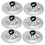 DECHOUS 6 Stück Teiliges Bauchtanz Fingerbecken aus Hochwertigem Eisen mit Elastischem Band Leichte Zimbeln für Tänzer und Langlebige Percussion Musikinstrumente für Party und Performance