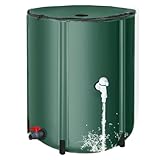 Tragbare Regentonne mit Skala - Regenwassersammler | Faltbarer Wasserspeichertank | Regenwassersammeltonne | 26 Gallonen PVC Faltbarer Rain Collection Barrel