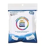 Color Grabber Waschblätter - 50 Stück Farbfangtücher für Wäsche verhindern das Verlaufen von Kleidung - Farbfänger für Textilien Bettwäsche Haushaltswaschmaschine